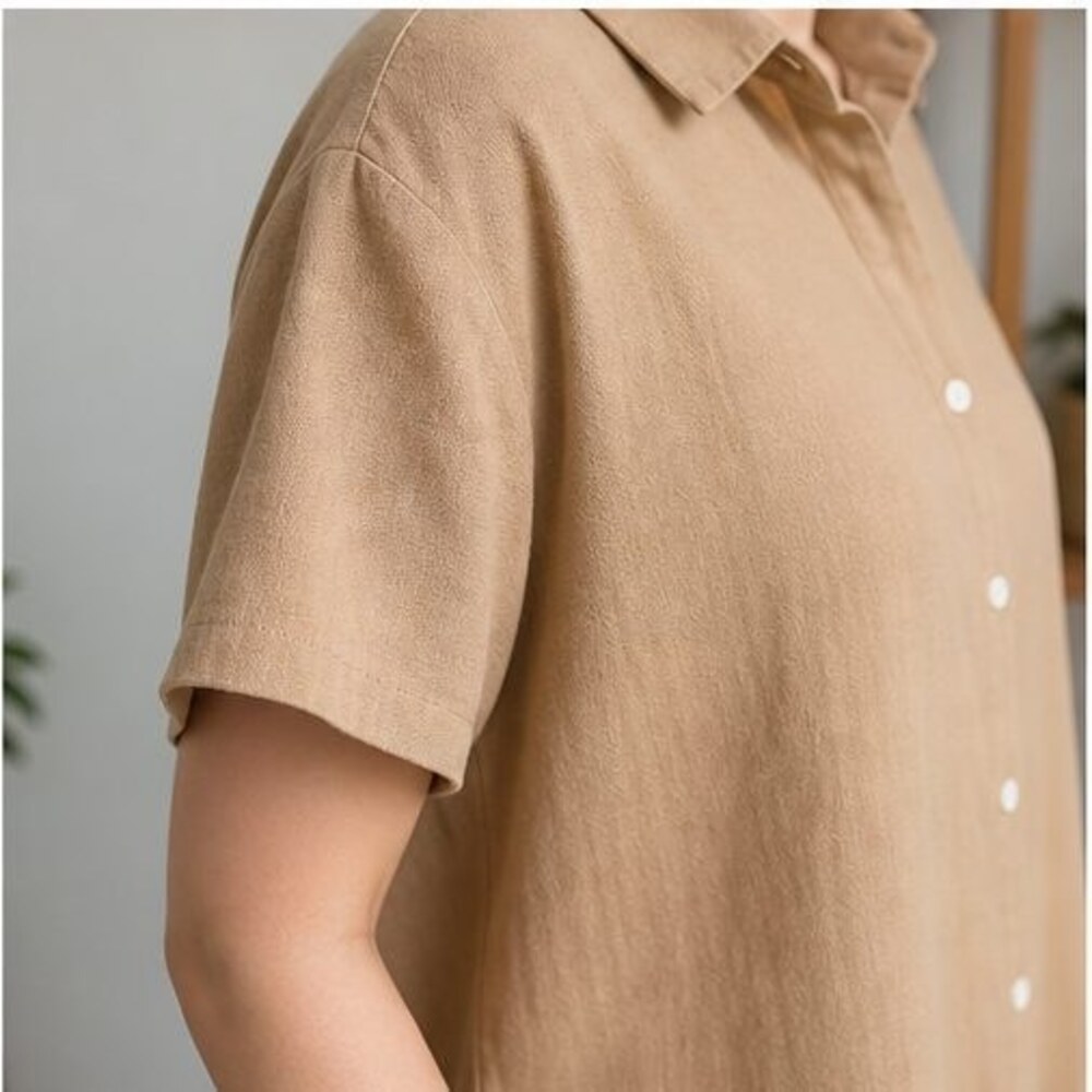 Camel Peplum Top - Picture 5 of 6